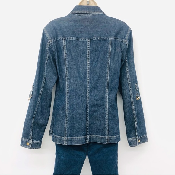 HP! Jones New York Denim Trucker Jacket - Picture 3 of 16